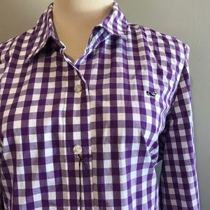 Vineyard Vines Purple Plaid Button Down Shirt